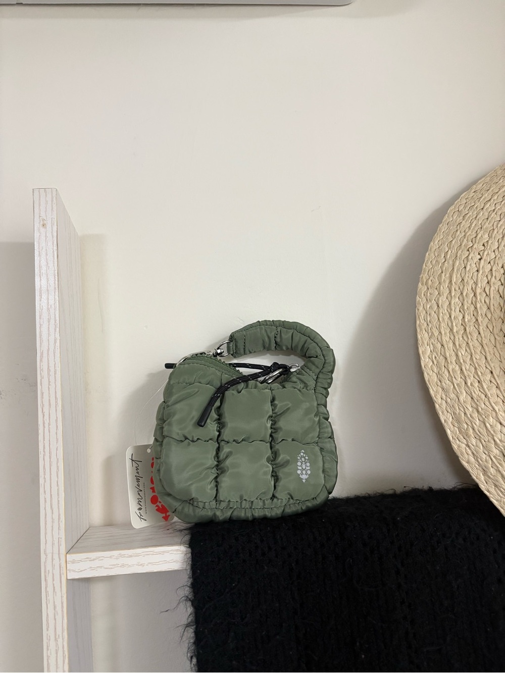 FP Movement by Free People Quilted Mini Puffer Bag - Olive
